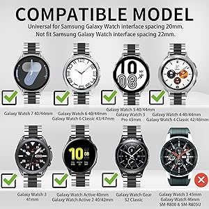 Amazon.com: GOLDTOLUCK Stainless Steel Band Compatible with